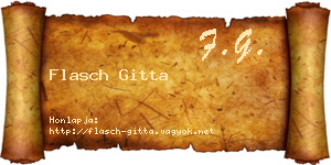 Flasch Gitta névjegykártya